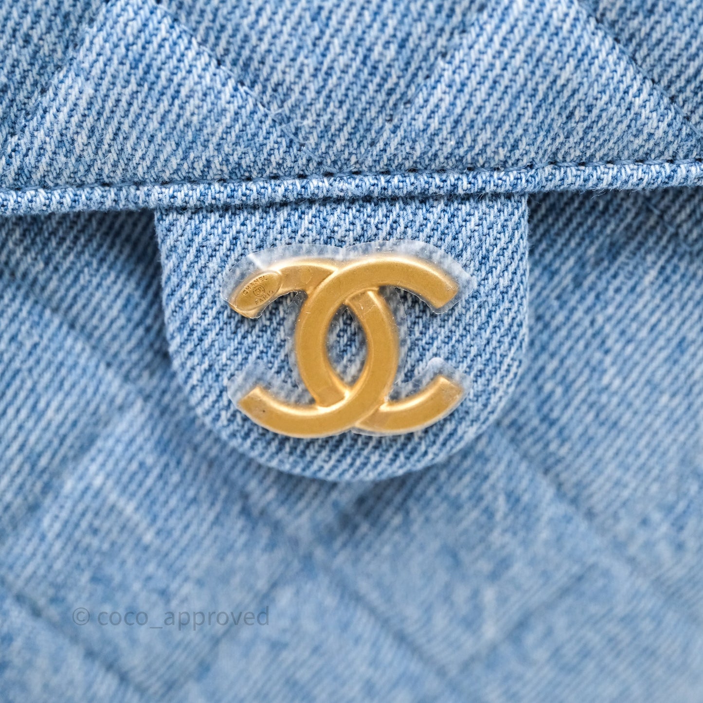 Chanel 25 Small Hobo Blue Washed Denim Aged Gold Hardware