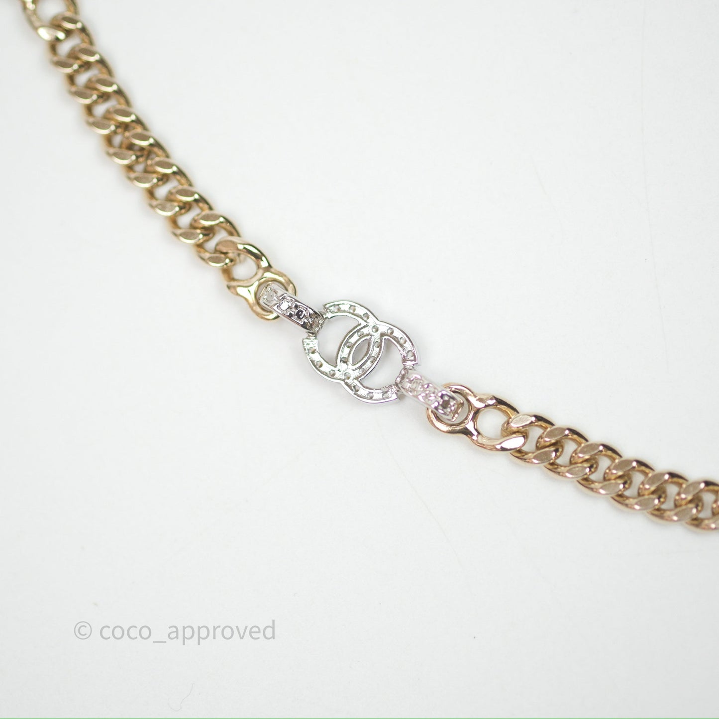 Chanel Crystals CC Chain Belt Gold Tone 22S