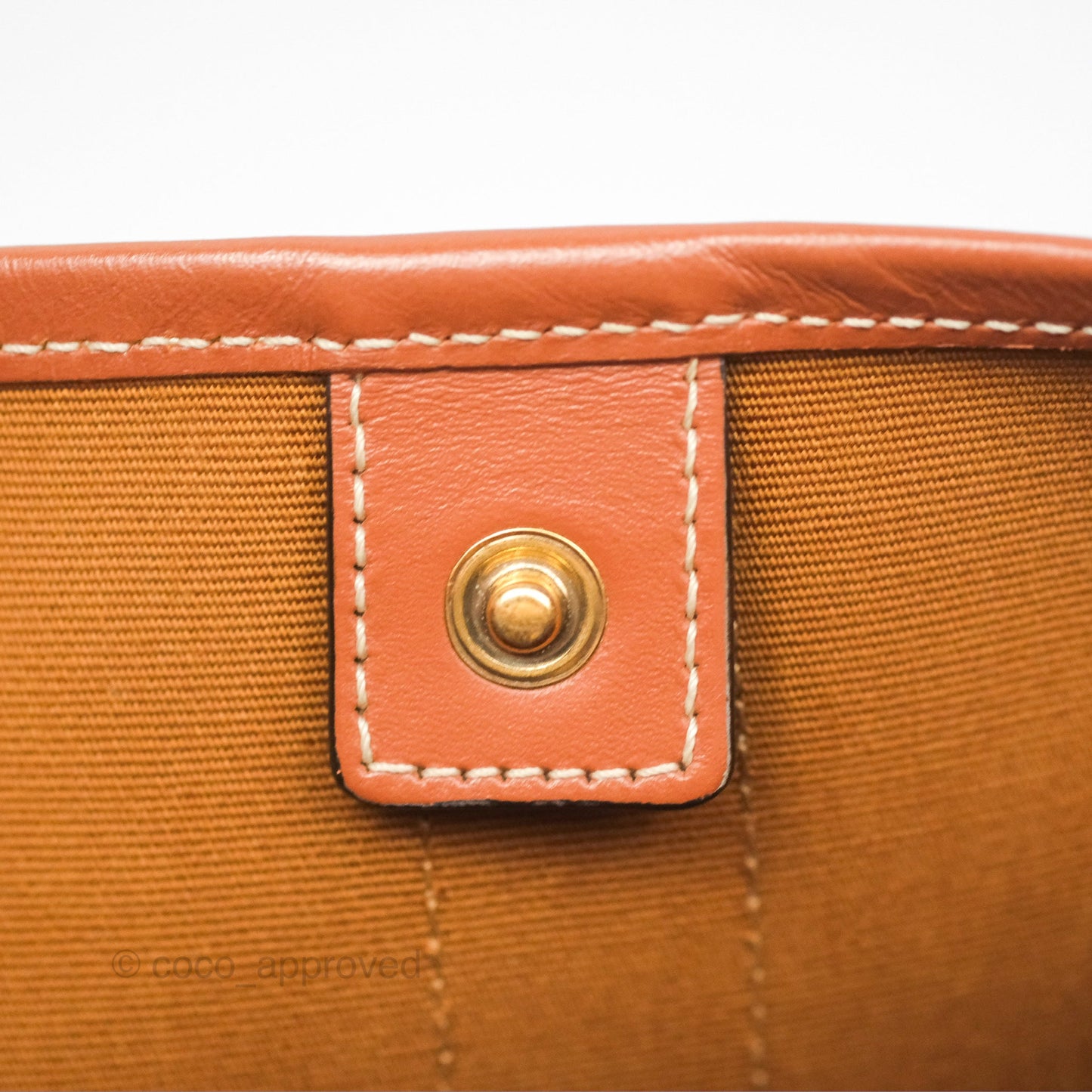 Celine Small Bucket Triomphe Canvas Tan Calfskin