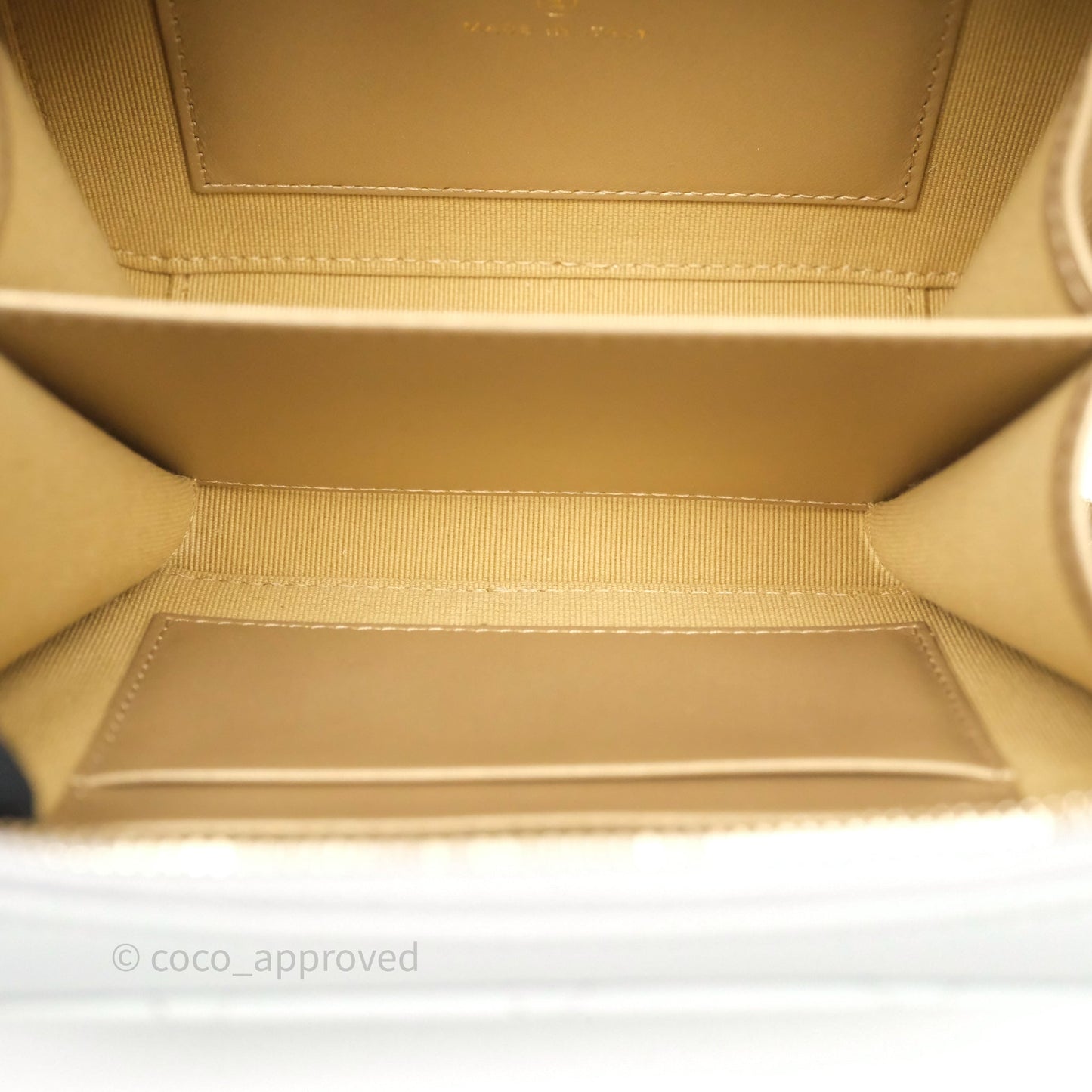 Chanel Quilted CC Pearl Crush Camera Case Light Blue Grey Lambskin Aged Gold Hardware