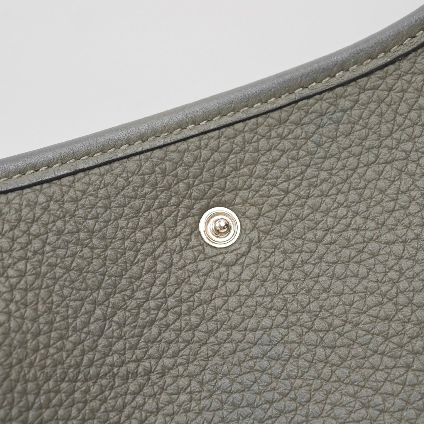 Hermès Mini Evelyne 16 Gris Meyer 0L Clemence Palladium Hardware
