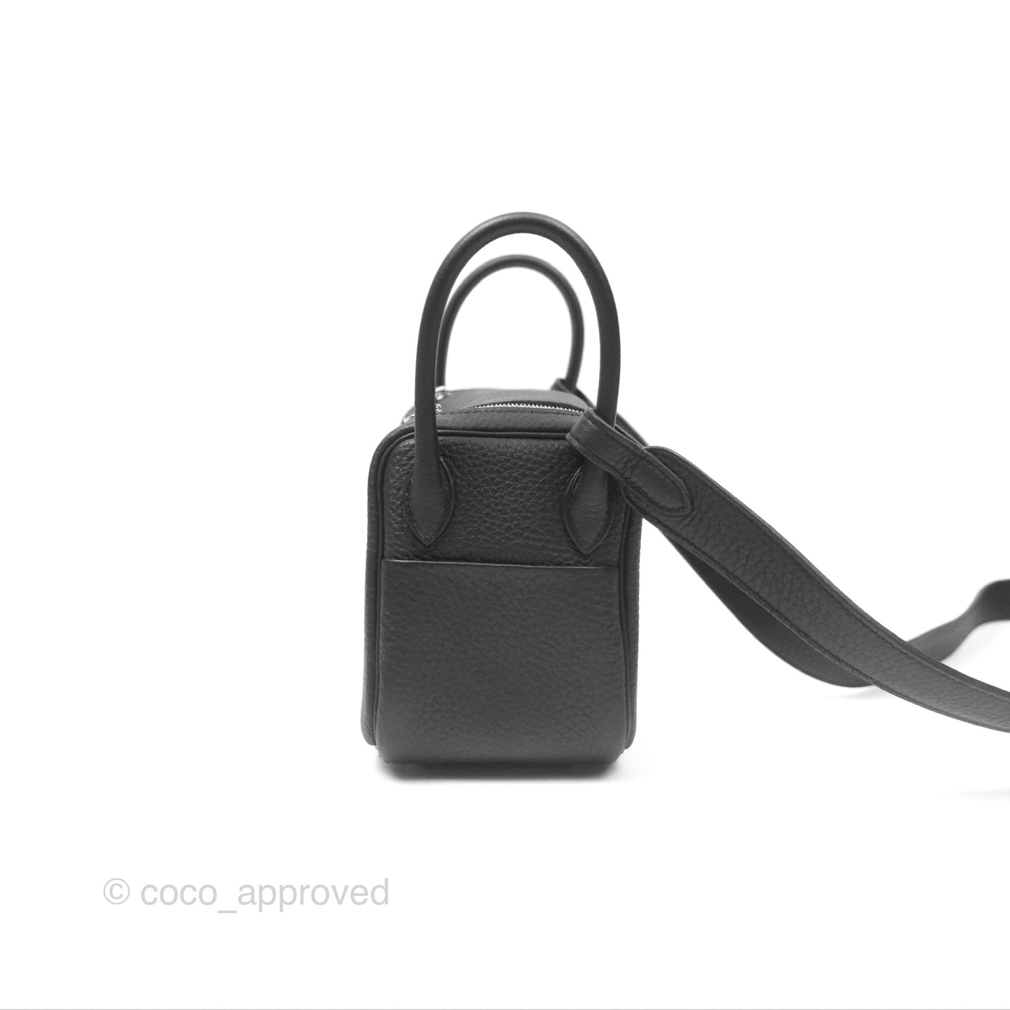 Hermès Mini Lindy 20 Noir 89 Clemence Palladium Hardware