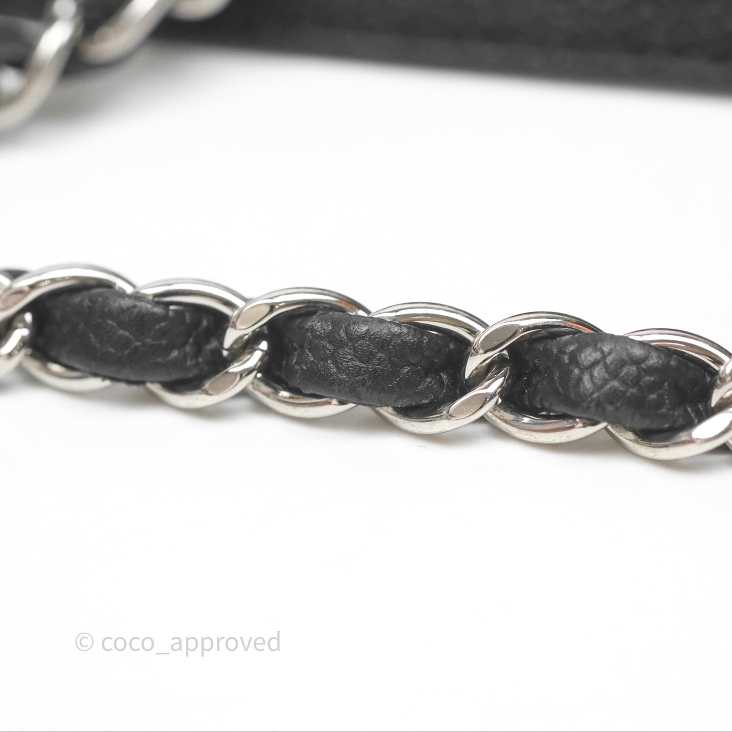 Chanel Quilted Easy Flap Bag Black Caviar Silver Hardware