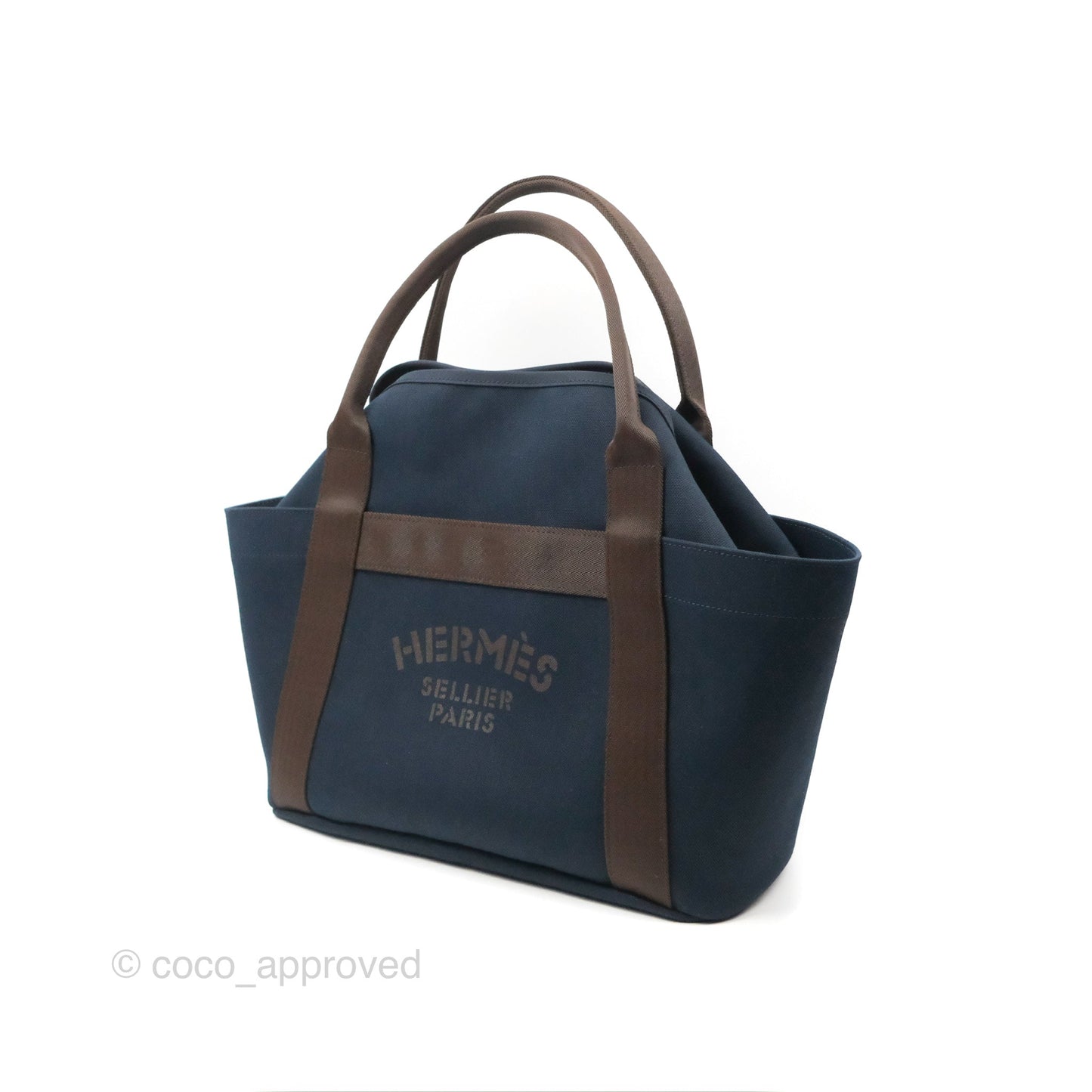 Hermes The Grooming Bag Bleu Navy / Feu