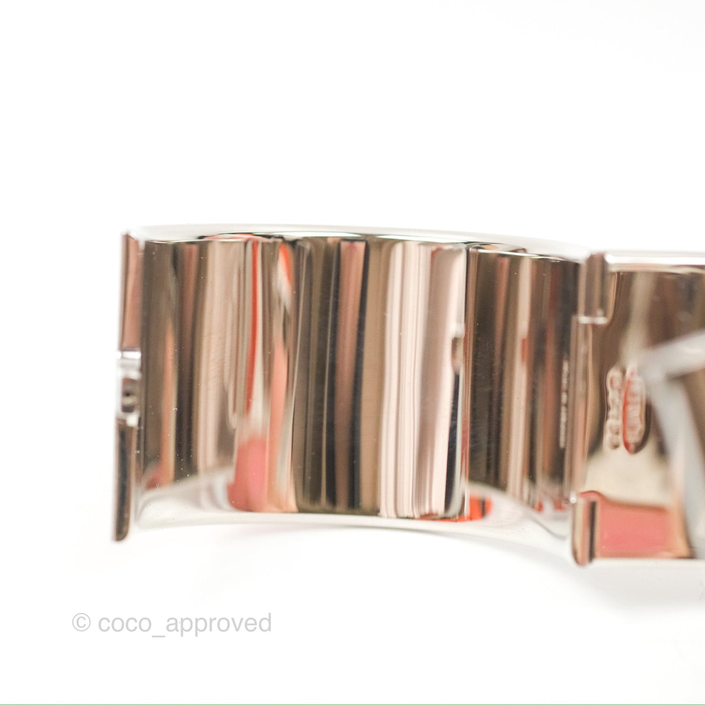 Hermès Clic Clac H Extra Wide Bracelet Orange Palladium Hardware