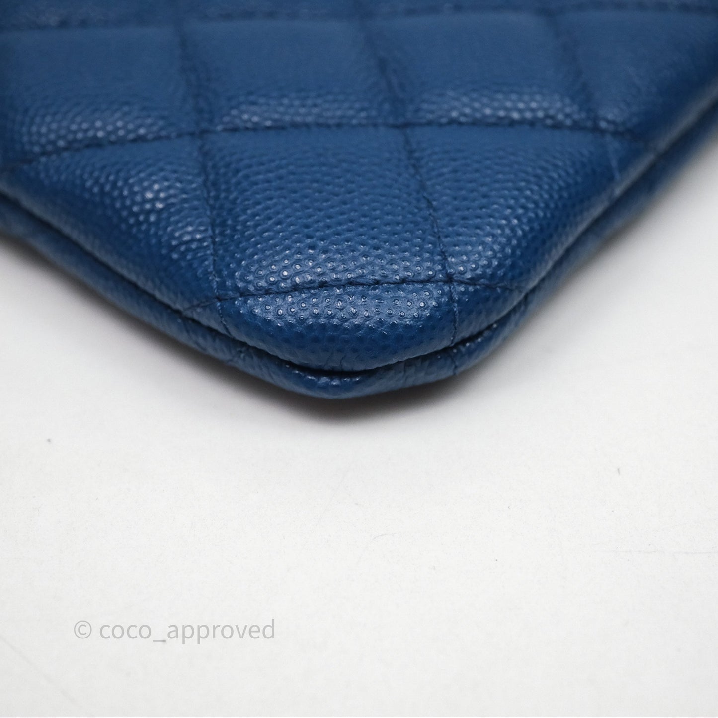 Chanel Large O Case Boy Blue Caviar Ruthenium Hardware