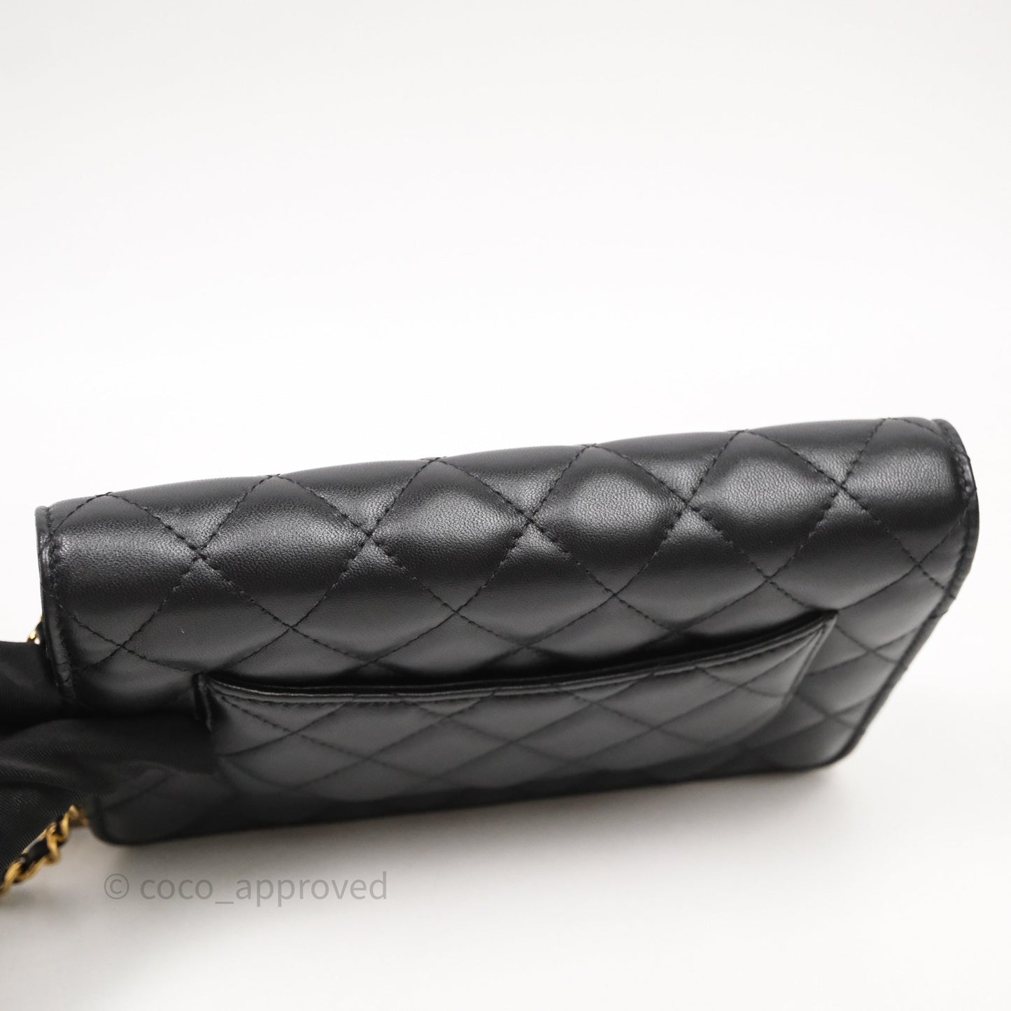 Chanel Quilted WOC Black Lambskin Gold Hardware