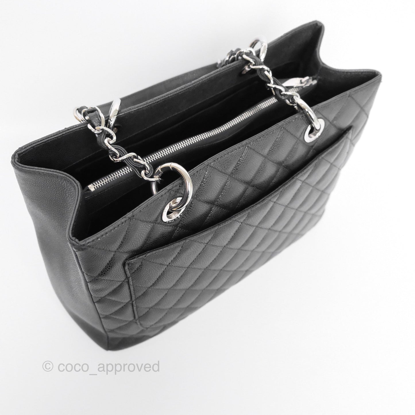 Chanel GST Black Caviar Silver Hardware