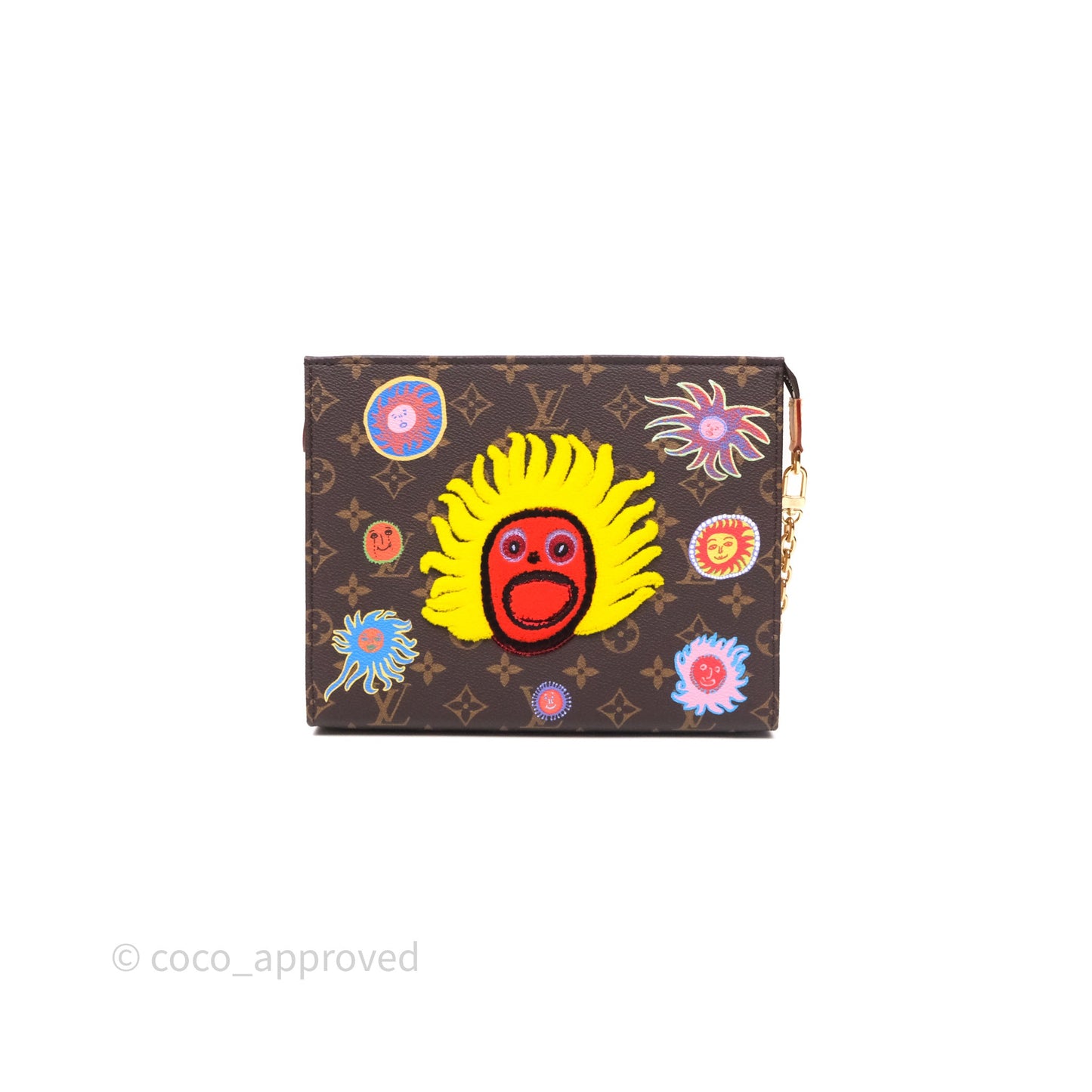 Louis Vuitton x Yayoi Kusama Toiletry Pouch on Chain Monogram Embroidered
