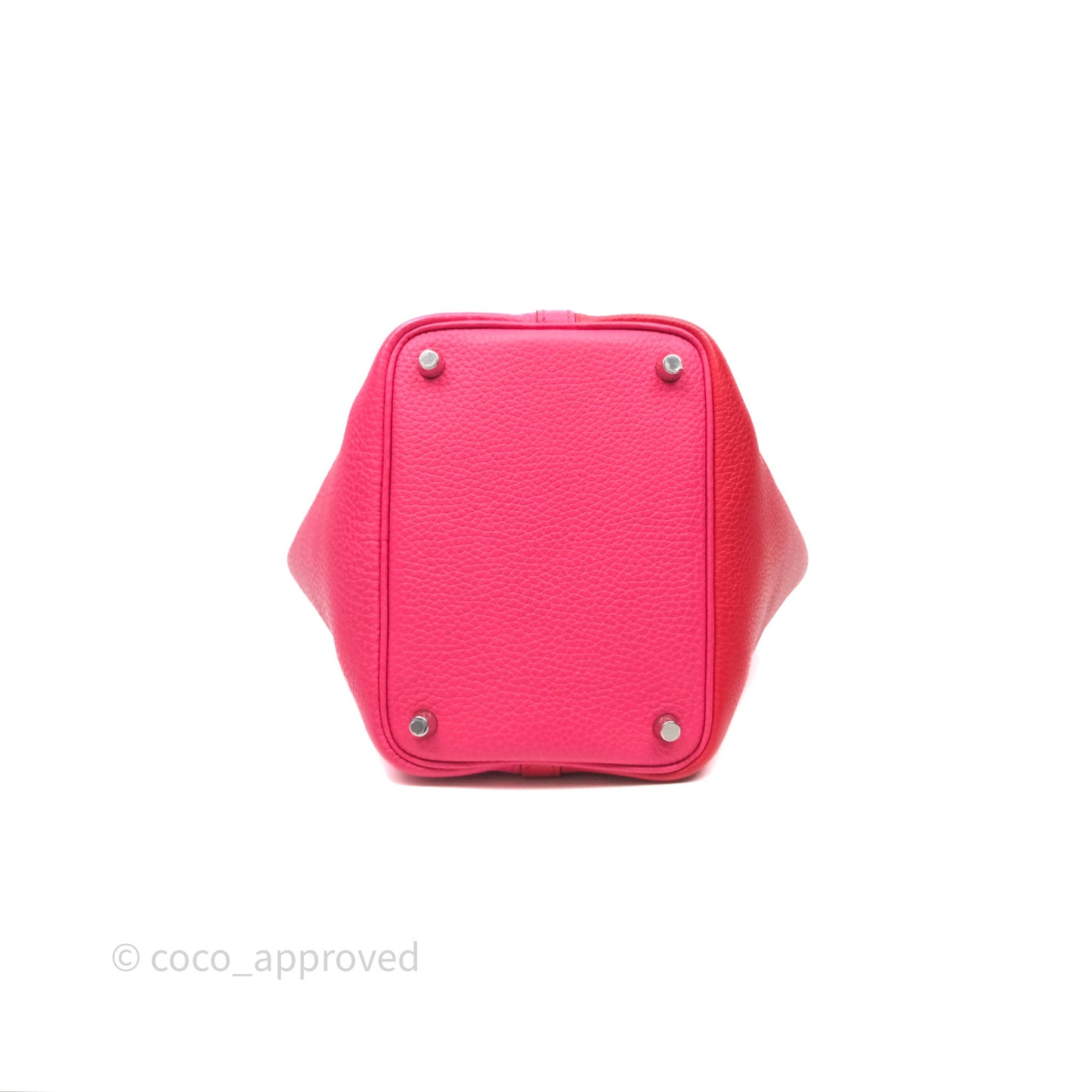 Hermès Picotin 18 Rouge de Coeur S3/ Rose Extrême I6/ Bleu Zanzibar B3 Clemence Palladium Hardware