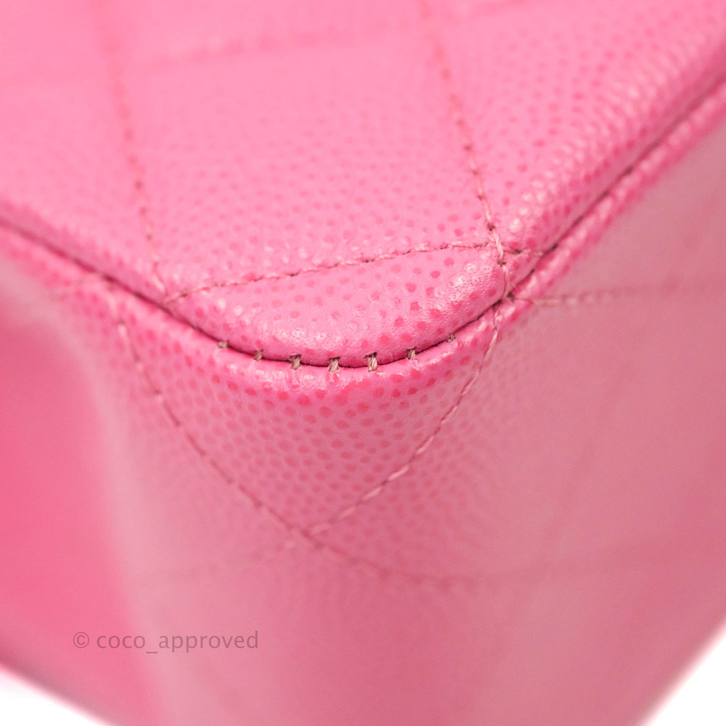 Chanel Classic M/L Medium Double Flap Pink Caviar Gold Hardware