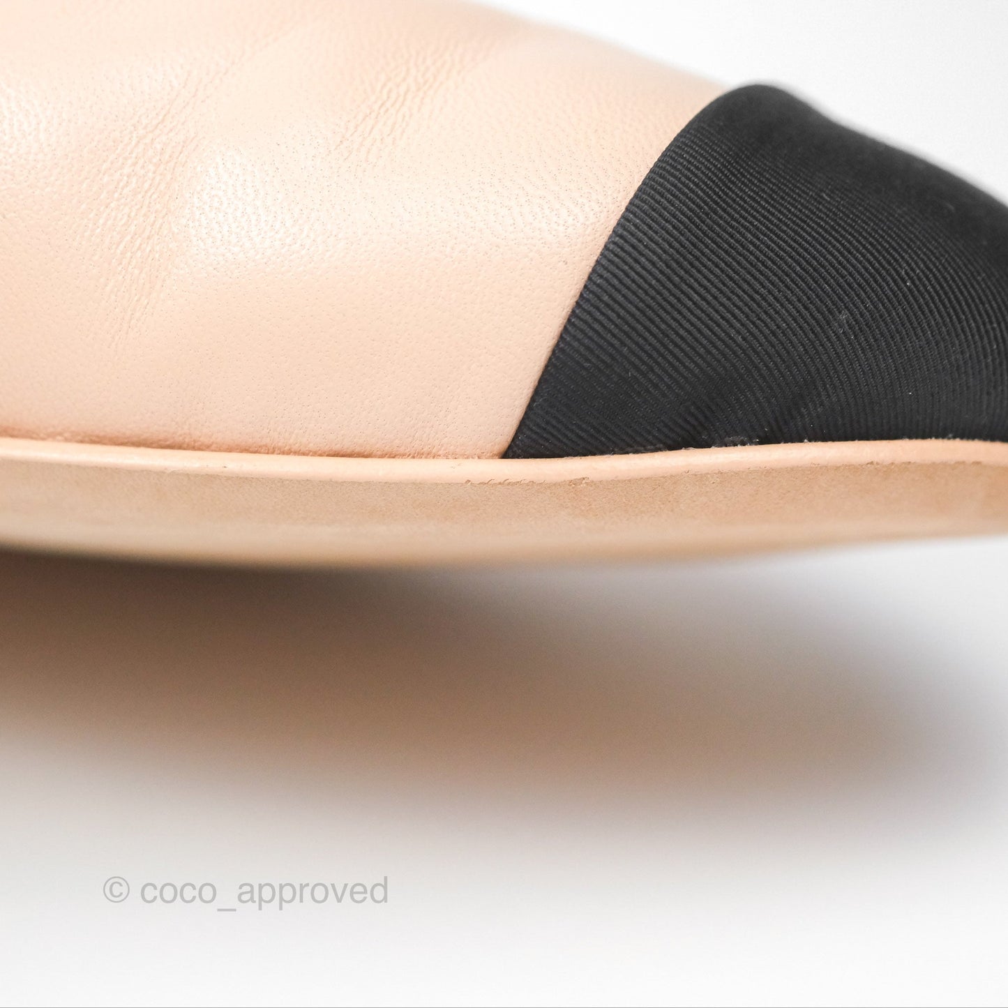 Chanel CC Cap Toe Loafers Black Beige Size 39