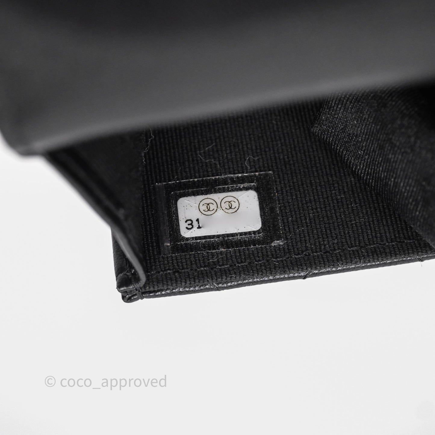 Chanel Jewel Hook Card Holder Black Lambskin Aged Gold Hardware