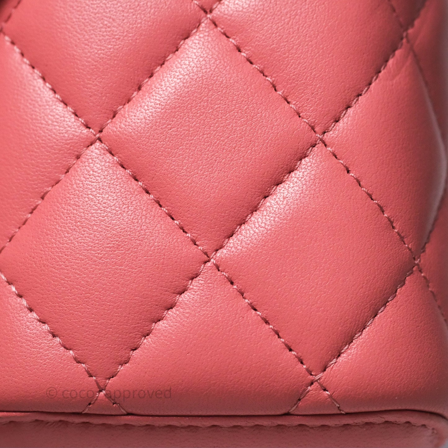 Chanel Vanity Rectangular Top Handle Pink Lambskin Gold Hardware
