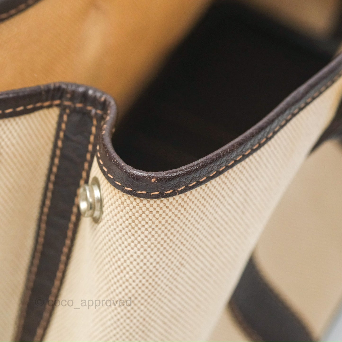 Hermès Garden Party 30 Canvas Brown/ Natural
