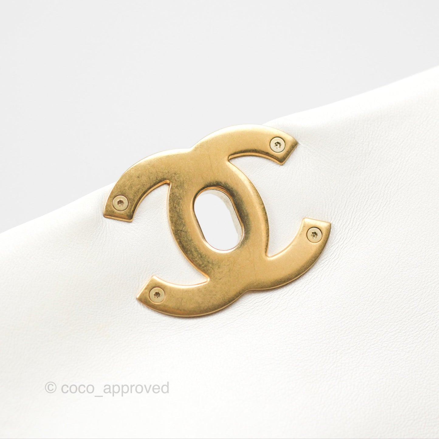 Chanel 19 Small Ivory White Lambskin Mixed Hardware