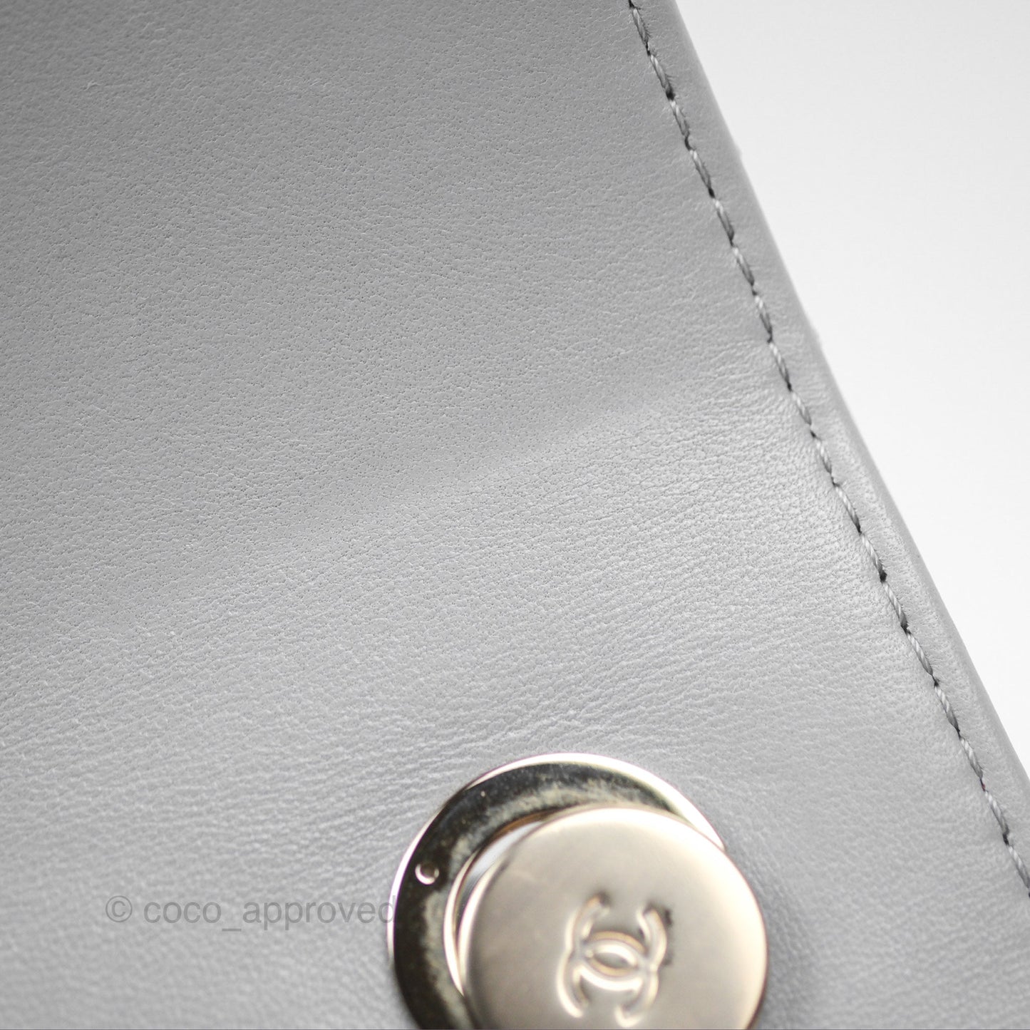 Chanel Small Trendy CC Grey Lambskin Gold Hardware