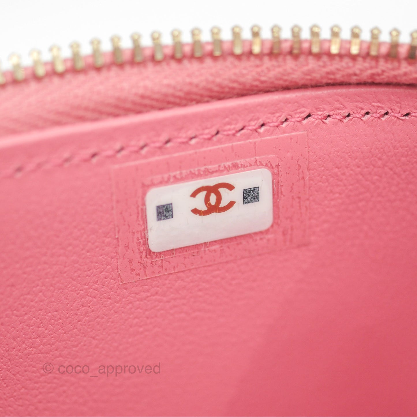 Chanel Vanity Rectangular Top Handle Pink Lambskin Gold Hardware