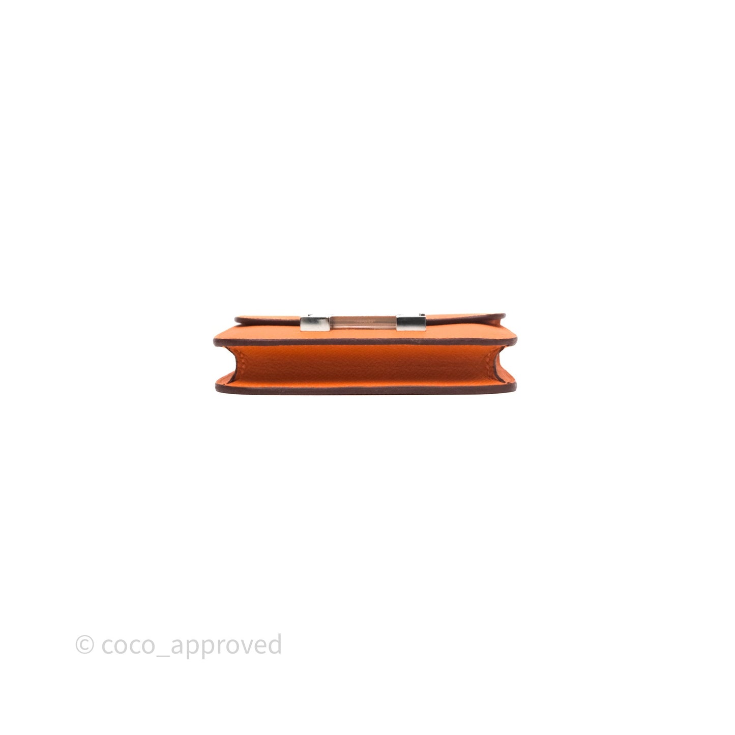Hermès Constance Slim Wallet Orange 93 Epsom Palladium Hardware