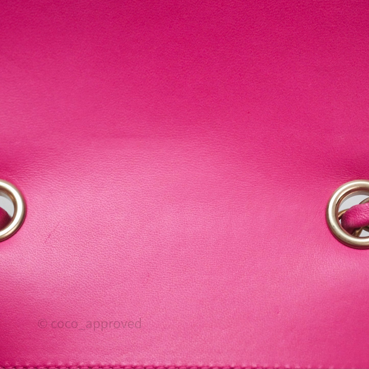 Chanel Quilted Mini Mademoiselle Chic Flap Dark Pink Lambskin Aged Gold Hardware