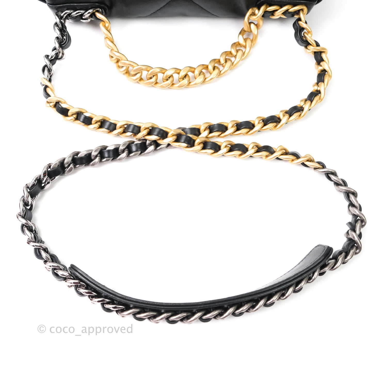 Chanel 19 Small Black Goatskin Mixed Hardware Goatskin