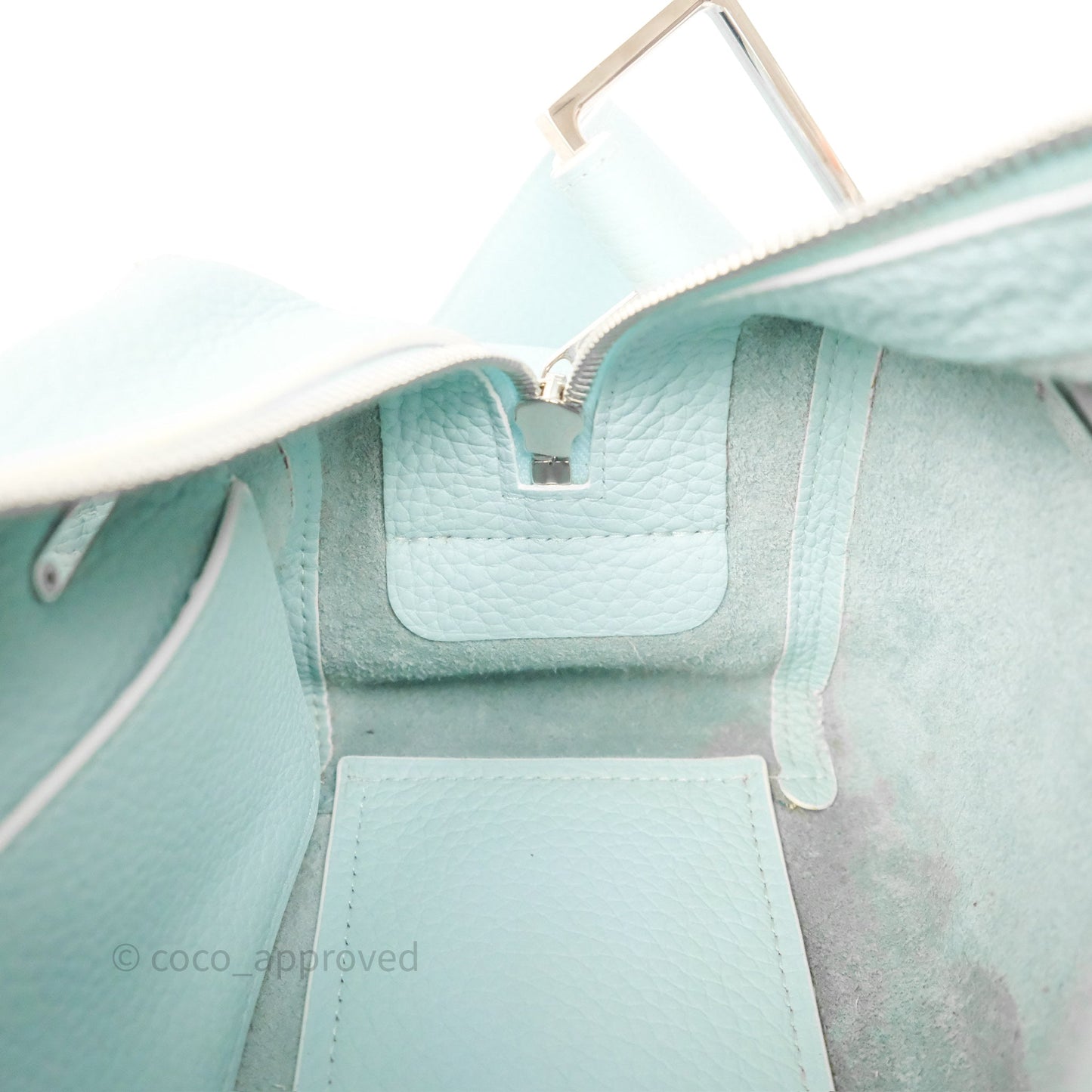 Delvaux Cool Box Mini Taurillon Soft Grained Calfskin Celadon
