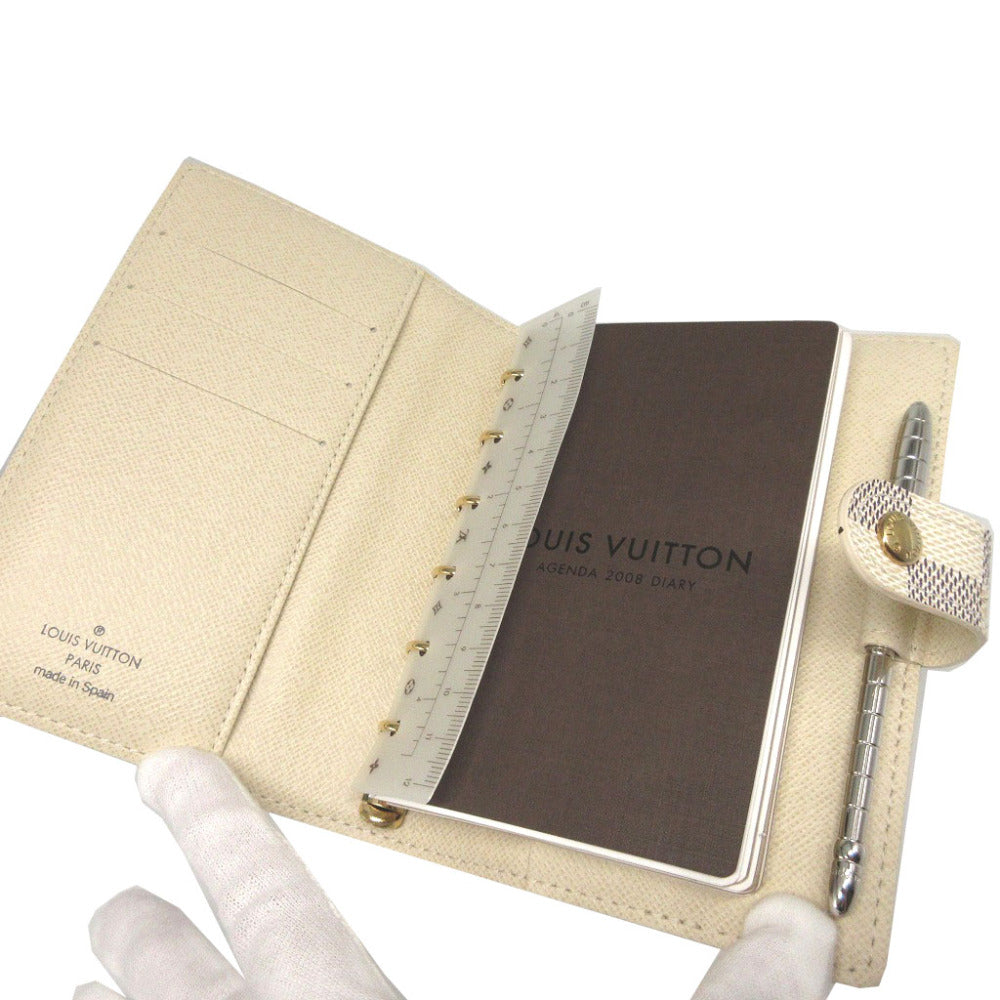 LOUIS VUITTON Notebook cover R20706 Damier Azur Canvas Ivory Damier Azur Stylo Agenda PM