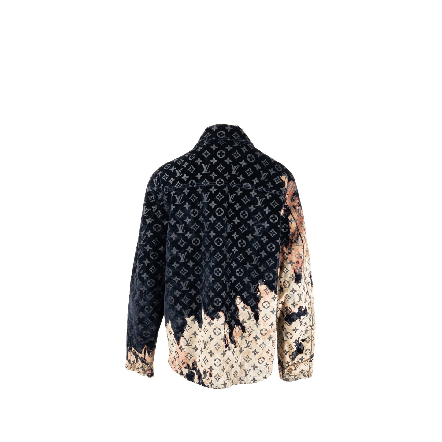 Louis Vuitton x Pharrell Size 46 Jacket Monogram Bleached Denim Multicoloured
