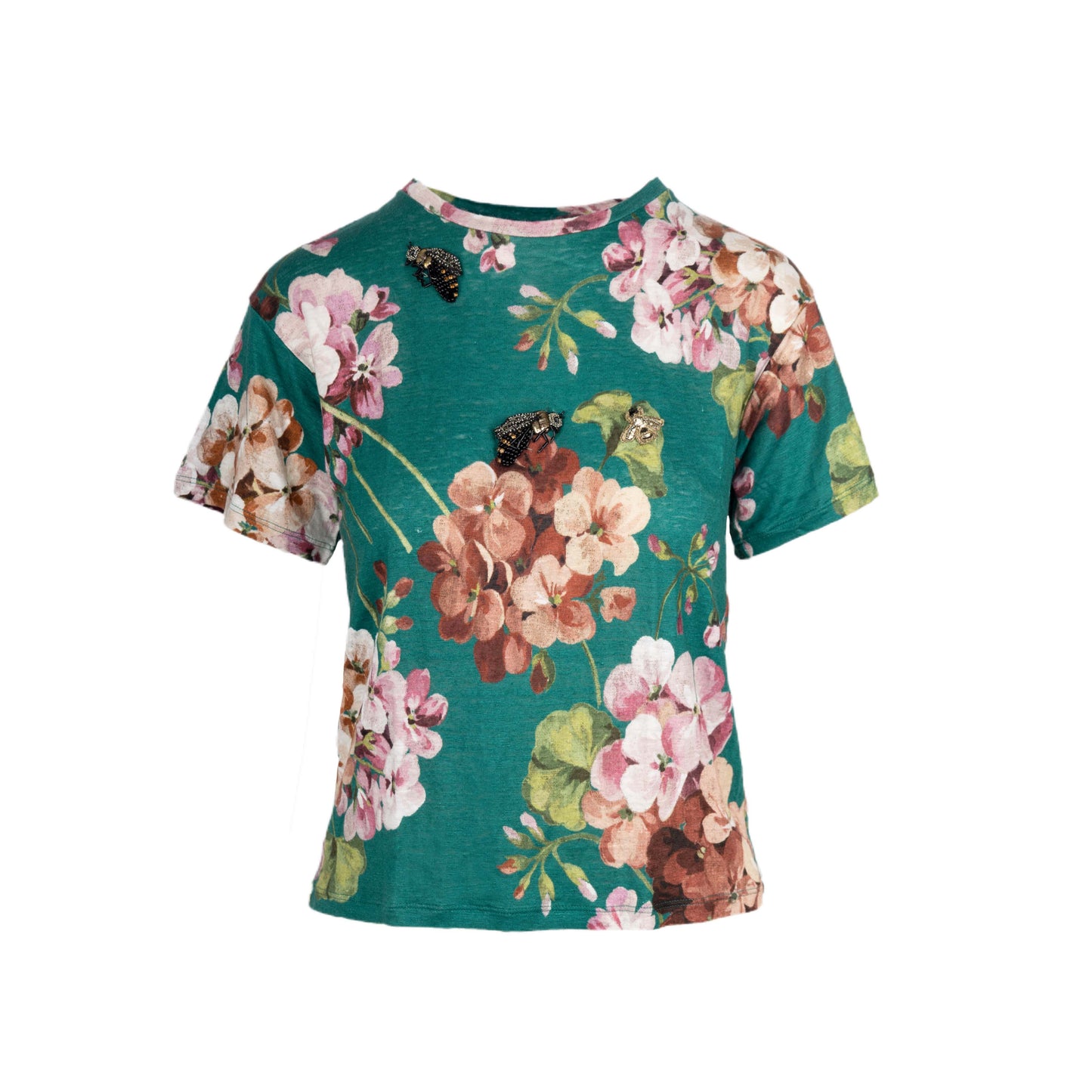 Luxury Gucci Trending 2025 Blooms Embelished T-shirt - '10s