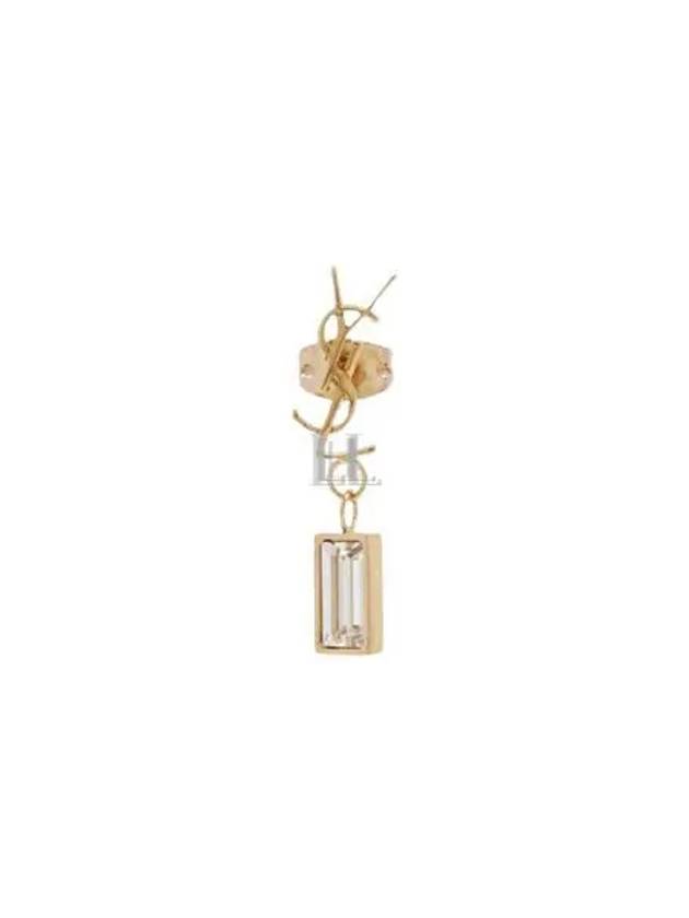 Luxury Saint Laurent Monogram Logo Earrings Gold