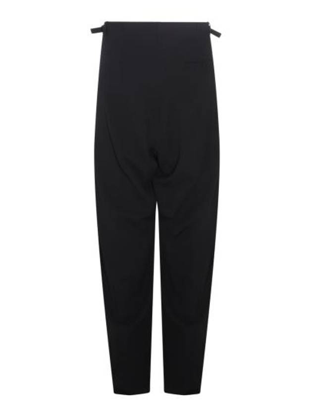 Luxury Balenciaga Wool Viscose Blend Straight Pants Black