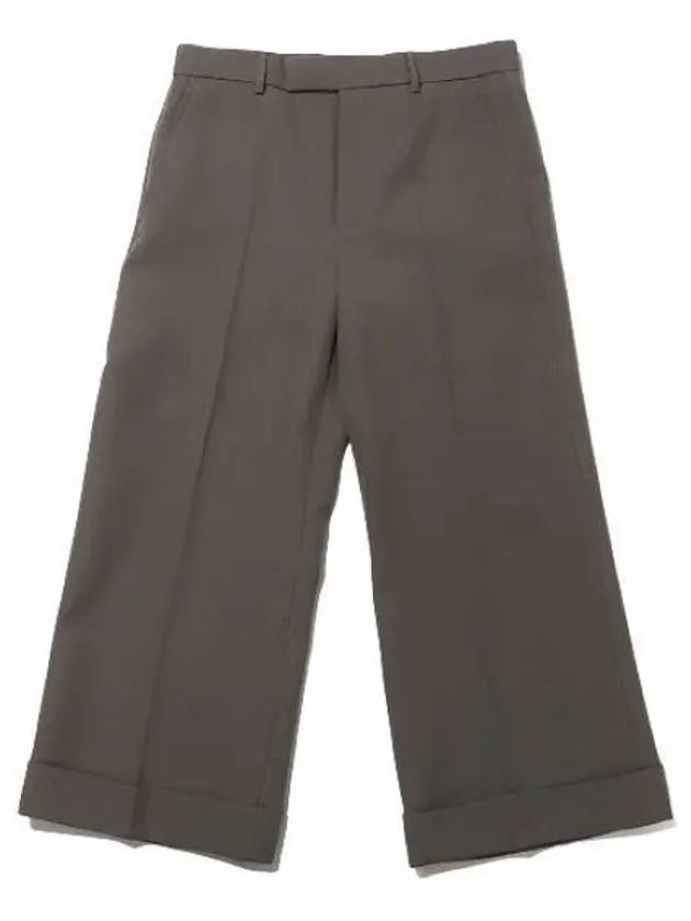 Luxury Gucci Trending 2025 Textured Gabardine Cropped Straight Pants Brown