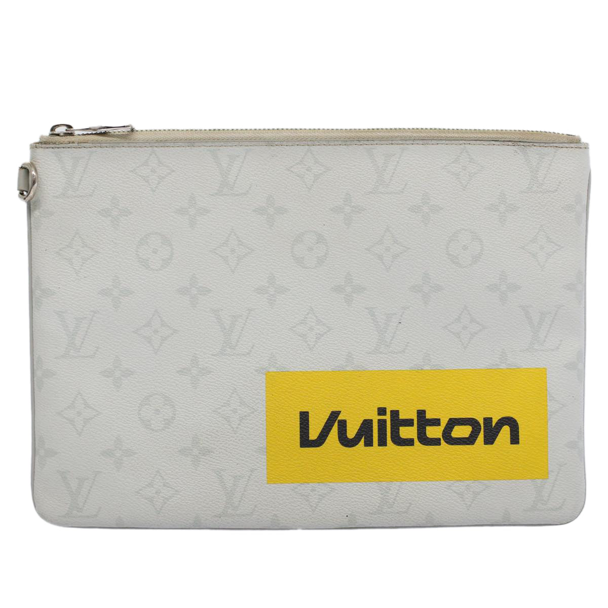 Louis Vuitton Pochette Zippée  Canvas Clutch Bag ()