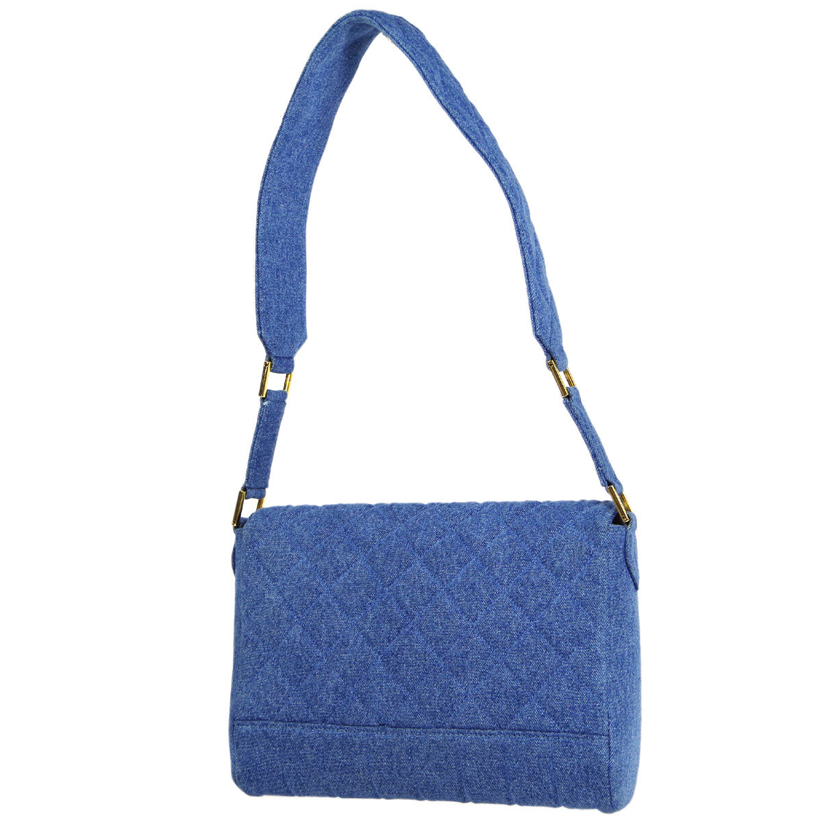 Luxury Chanel * 1989-1991 Denim Straight Flap Shoulder Bag