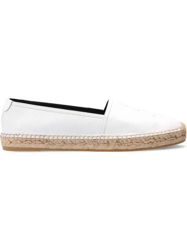 Luxury Saint Laurent Women's Monogram Lambskin Espadrilles White