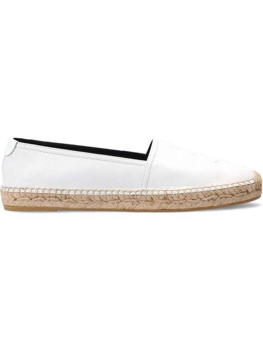 Luxury Saint Laurent Women's Monogram Lambskin Espadrilles White