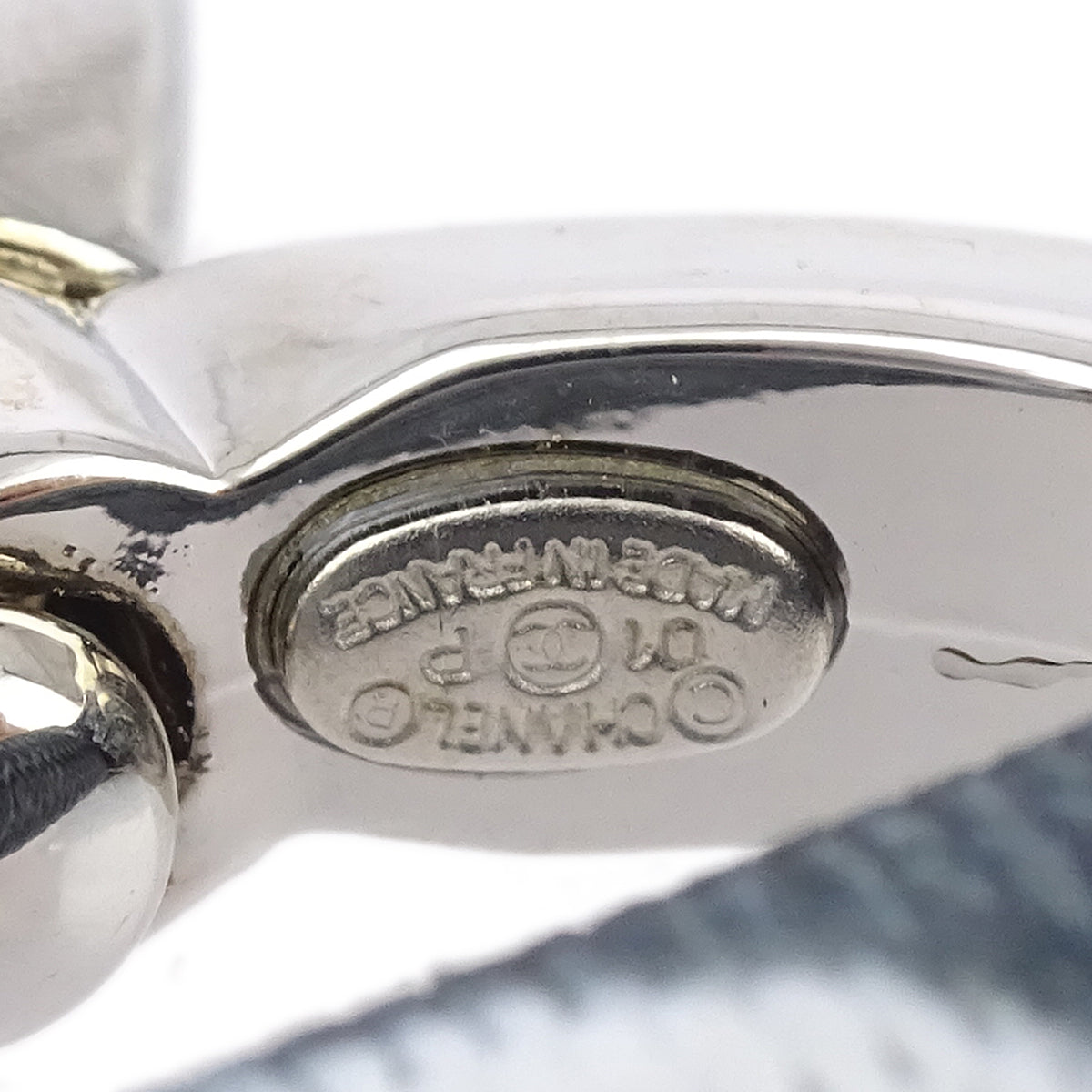 Chanel Star Neck Strap Gray 01P Small New