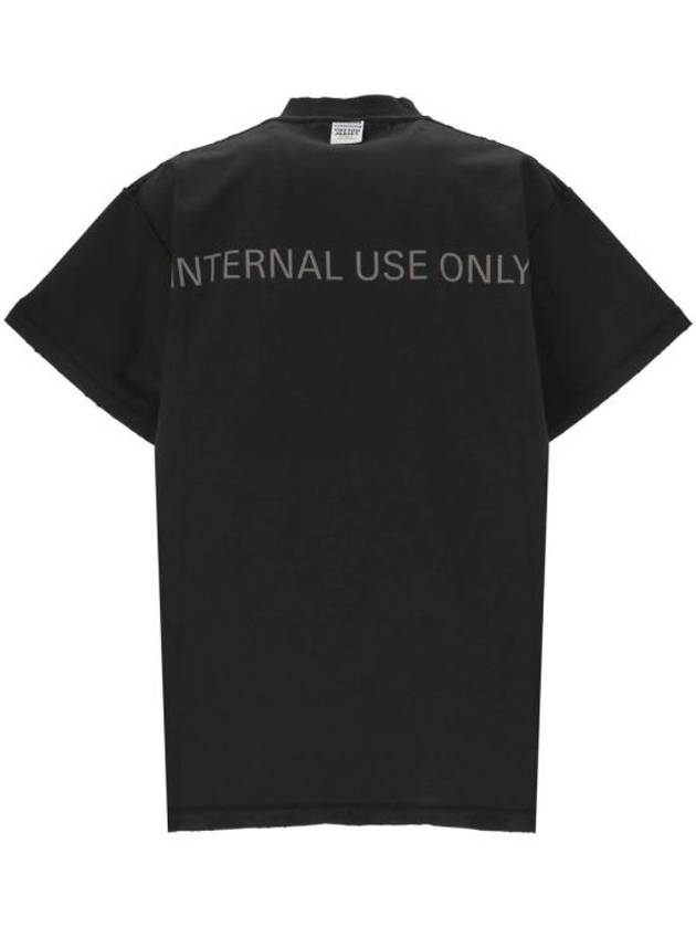 Luxury Balenciaga Inside Out Oversized Distressed Short Sleeve T-Shirt Black
