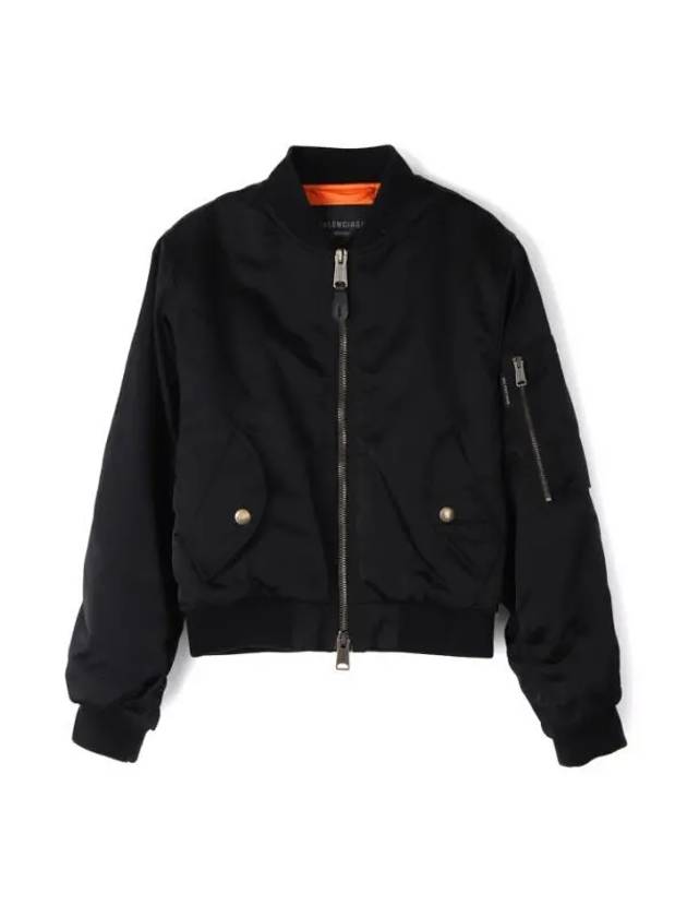 Luxury Balenciaga Shrunk Bomber Jacket Black
