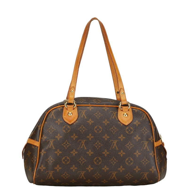 Louis Vuitton Monogram Montgomery PM Handbag M95565 Brown PVC Leather  Louis Vuitton
