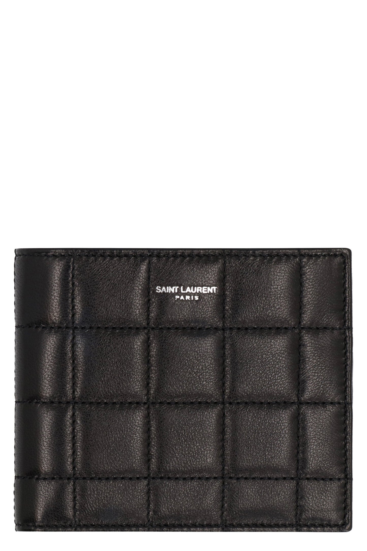 Luxury Saint Laurent Men's East/west Leather Wallet in Black | 756284AAB8V Color 1000