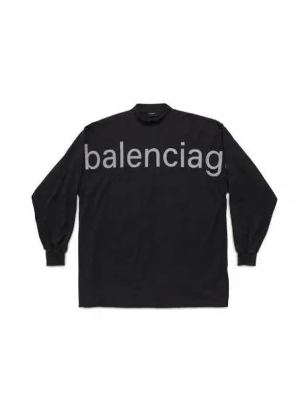 Luxury Balenciaga Embroidered Logo Sweatshirt Black