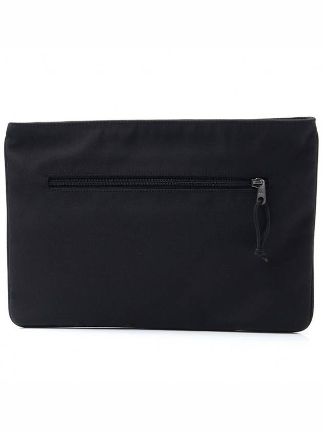 Luxury Balenciaga Earth Print Nylon Clutch Bag Black