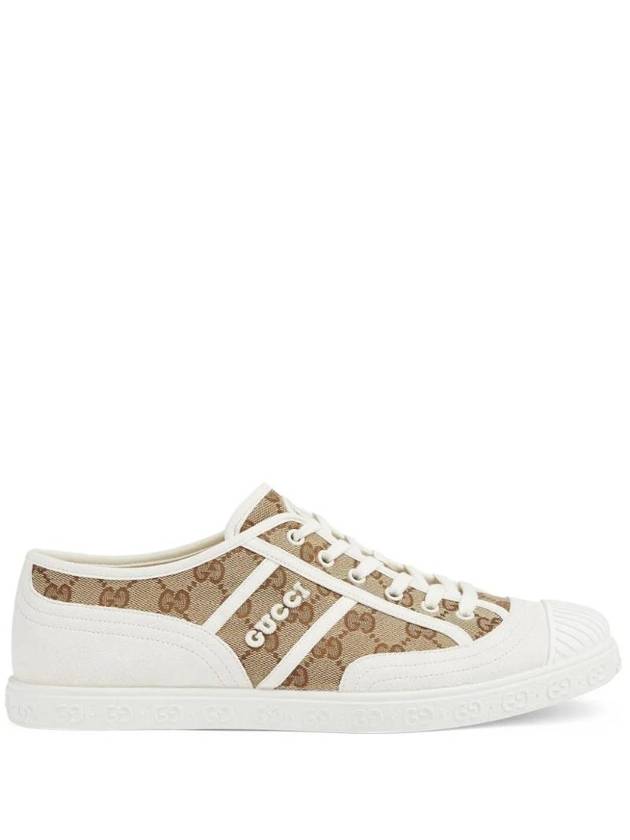 Luxury Gucci Trending 2025 GG Low Top Sneakers Beige Ebony