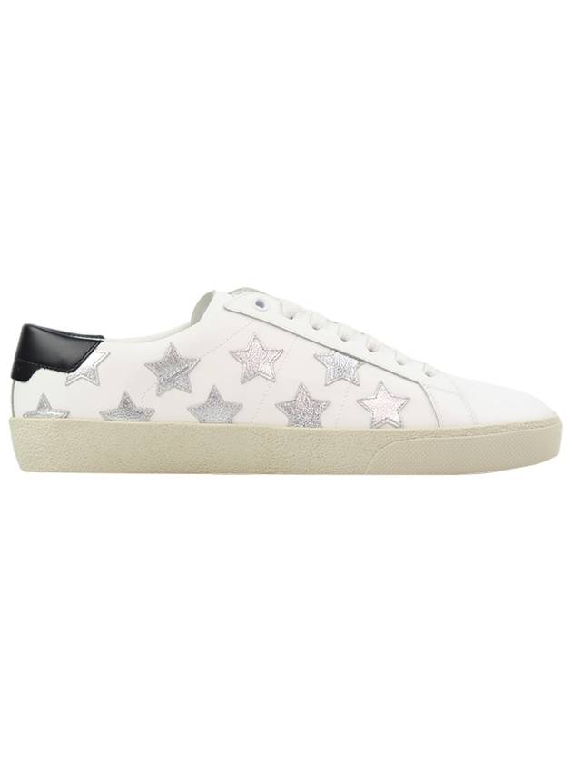 Luxury Saint Laurent Star Patch Low Top Sneakers Black White