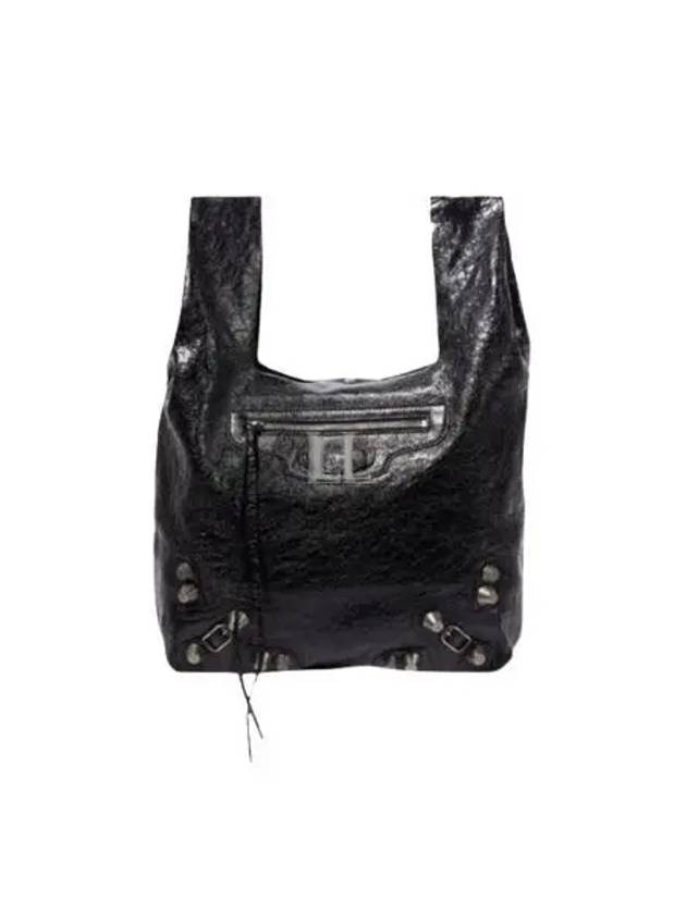 Luxury Balenciaga Men's Le Cagole Tote Bag Black