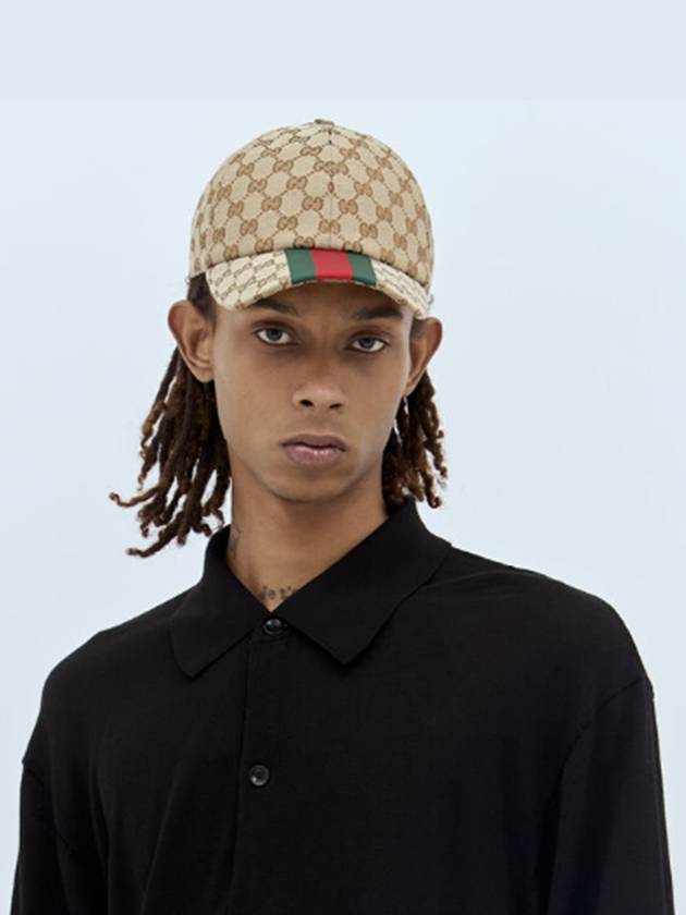 Luxury Gucci Trending 2025 Original GG Base Ball Cap Beige Ebony