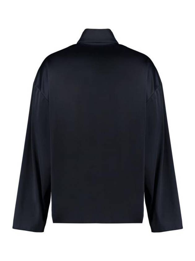 Luxury Balenciaga Side Zip Pockets Track Jacket Blue