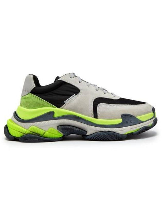 Luxury Balenciaga Triple S Low Top Sneakers Grey Yellow