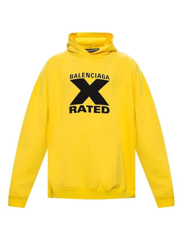 Luxury Balenciaga Logo Print Hoodie Yellow